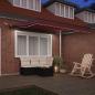 Preview: Markise Automatisch mit LEDs Weinrot 300x250 cm