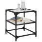 Preview: Couchtische mit Glasplatten 2 Stk. Transparent 40x40x45cm Stahl
