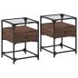 Preview: Nachttische 2 Stk. Braun Eichen-Optik 40x40x55 cm Holzwerkstoff