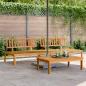 Preview: ARDEBO.de - Garten-Mittelsofas aus Paletten 2 Stk. Massivholz Akazie