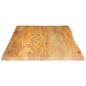Preview: Tischplatte mit Baumkante 110x60x3,8 cm Massivholz Mango