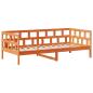 Preview: Tagesbett Set mit Dach Wachsbraun 80x200 cm Massivholz Kiefer