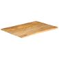 Preview: Tischplatte mit Baumkante 100x80x3,8 cm Massivholz Mango