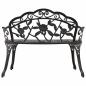 Preview: Gartenbank 100 cm Aluminiumguss Bronzefarben