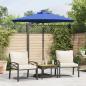 Preview: ARDEBO.de - Sonnenschirm mit Stahlmast Azurblau 225x225x212 cm