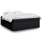 Preview: ARDEBO.de - Boxspringbett mit Matratze Schwarz 180x200 cm Stoff