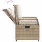 Preview: 5-tlg. Garten-Essgruppe mit Kissen Beige Poly Rattan