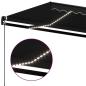 Preview: Markise Manuell Einziehbar mit LED 450x350 cm Anthrazit