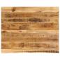 Preview: ARDEBO.de - Tischplatte 90x80x2,5 cm Baumkante Massivholz Raues Mangoholz