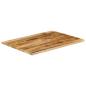 Preview: Tischplatte 90x80x2,5 cm Baumkante Massivholz Raues Mangoholz