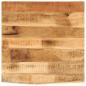 Preview: ARDEBO.de - Tischplatte 60x60x2,5 cm Baumkante Massivholz Raues Mangoholz