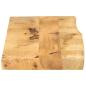 Preview: Tischplatte 100x40x3,8 cm Baumkante Massivholz Raues Mangoholz