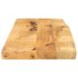 Preview: Tischplatte 80x30x3,8 cm Baumkante Massivholz Raues Mangoholz