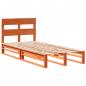 Preview: Massivholzbett ohne Matratze Wachsbraun 75x190 cm Kiefernholz