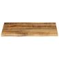 Preview: Tischplatte 80x60x2,5 cm Baumkante Massivholz Raues Mangoholz