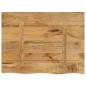 Preview: Tischplatte 80x60x2,5 cm Baumkante Massivholz Raues Mangoholz