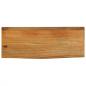 Preview: ARDEBO.de - Tischplatte mit Baumkante 90x20x2,5 cm Massivholz Mango