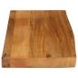 Preview: Tischplatte mit Baumkante 90x20x2,5 cm Massivholz Mango