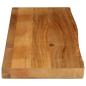 Preview: Tischplatte mit Baumkante 110x20x2,5 cm Massivholz Mango