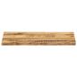 Preview: Tischplatte mit Baumkante 80x40x2,5 cm Raues Mango Massivholz