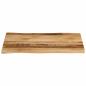 Preview: Tischplatte mit Baumkante 70x60x3,8 cm Raues Mango Massivholz