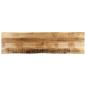 Preview: ARDEBO.de - Tischplatte mit Baumkante 160x40x2,5 cm Raues Mango Massivholz