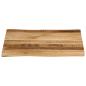 Preview: Tischplatte mit Baumkante 80x80x3,8 cm Raues Mango Massivholz