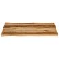 Preview: Tischplatte mit Baumkante 100x80x3,8 cm Raues Mango Massivholz