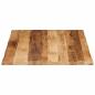 Preview: Tischplatte mit Baumkante 100x80x3,8 cm Raues Mango Massivholz