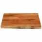 Preview: Tischplatte 80x80x2,5cm Quadratisch Massivholz Akazie Baumkante