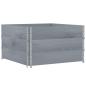 Preview: Pflanzkasten Grau 100x100 cm Massivholz Kiefer
