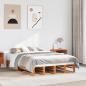 Preview: ARDEBO.de - Massivholzbett ohne Matratze Wachsbraun 120x200 cm Kiefernholz