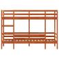Preview: Etagenbett Wachsbraun 80x200 cm Massivholz Kiefer