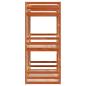 Preview: Dreifach-Etagenbett Wachsbraun 75x190 cm Massivholz Kiefer