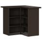 Preview: 3-tlg. Gartenbar-Set mit Kissen Braun Poly Rattan