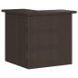 Preview: 3-tlg. Gartenbar-Set mit Kissen Braun Poly Rattan