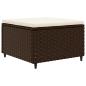 Preview: 7-tlg. Garten-Lounge-Set mit Kissen Braun Poly Rattan