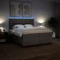 Preview: Boxspringbett mit Matratze Taupe 200x200 cm Stoff