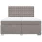 Preview: Boxspringbett mit Matratze Taupe 200x200 cm Stoff