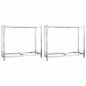 Preview: Reifenregale mit 2 B?den 2 Stk. Silbern 110x40x110 cm Stahl