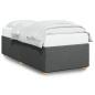 Preview: Bettgestell ohne Matratze Dunkelgrau 80x200 cm Stoff
