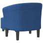 Preview: Clubsessel mit Fu?hocker Blau Stoff