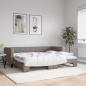 Preview: ARDEBO.de - Tagesbett Ausziehbar Taupe 80x200 cm Stoff