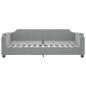Preview: Tagesbett Ausziehbar Hellgrau 80x200 cm Stoff