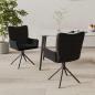 Preview: ARDEBO.de - Esszimmerstühle 2 Stk. Drehbar Schwarz Samt