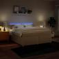 Preview: Boxspringbett mit Matratze Creme 180x200 cm Stoff