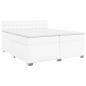 Preview: Boxspringbett mit Matratze Weiß 200x200 cm Kunstleder