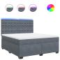Preview: Boxspringbett mit Matratze Dunkelgrau 180x200 cm Samt