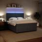 Preview: Boxspringbett mit Matratze Dunkelgrau 180x200 cm Samt
