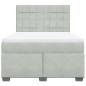 Preview: Boxspringbett mit Matratze Hellgrau 140x200 cm Samt